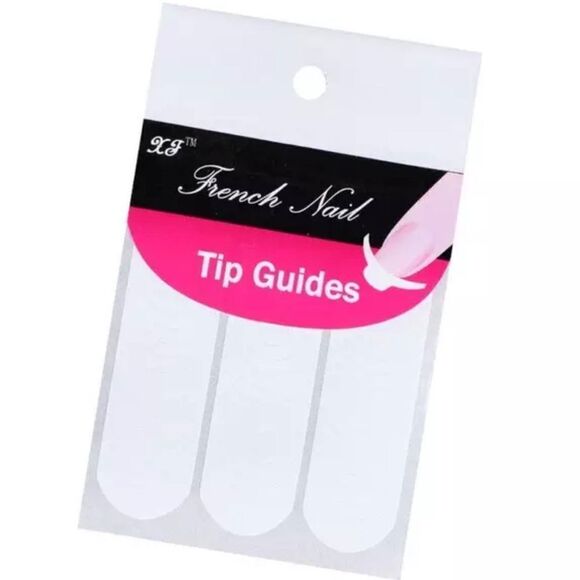 🆕2 Sheets / White French Manicure Nail Art Line Form Guide Stickers - Picture 3 of 4